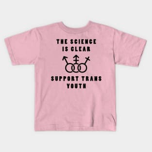 Support Trans Youth (Black on Light Colours) Kids T-Shirt